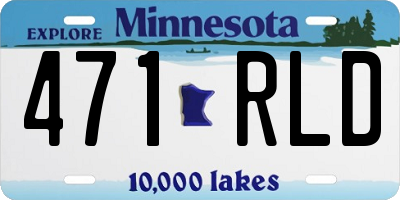 MN license plate 471RLD