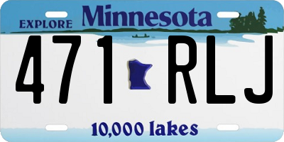 MN license plate 471RLJ
