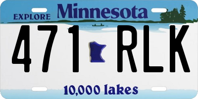 MN license plate 471RLK
