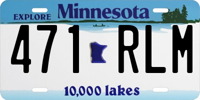 MN license plate 471RLM