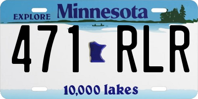MN license plate 471RLR