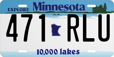MN license plate 471RLU