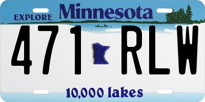 MN license plate 471RLW