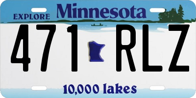 MN license plate 471RLZ