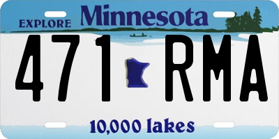 MN license plate 471RMA