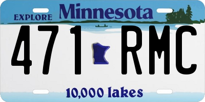 MN license plate 471RMC