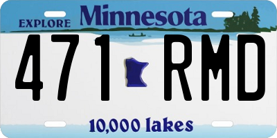 MN license plate 471RMD