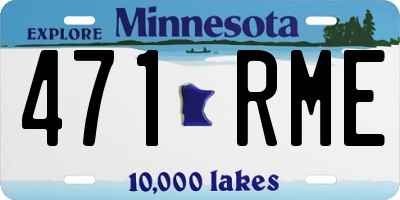 MN license plate 471RME