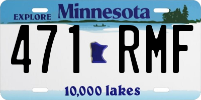 MN license plate 471RMF