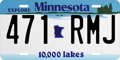 MN license plate 471RMJ