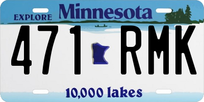 MN license plate 471RMK
