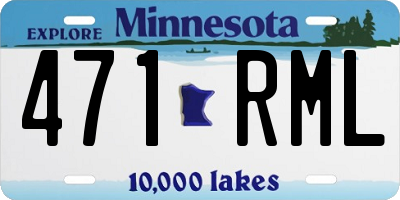 MN license plate 471RML
