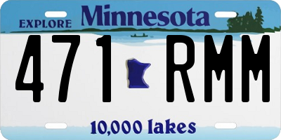 MN license plate 471RMM