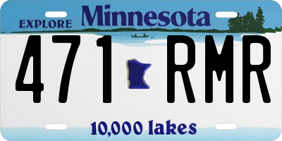 MN license plate 471RMR