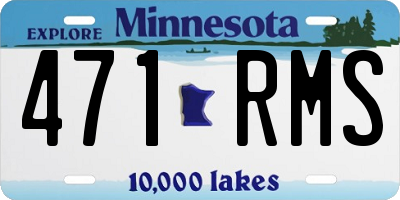 MN license plate 471RMS