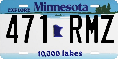 MN license plate 471RMZ