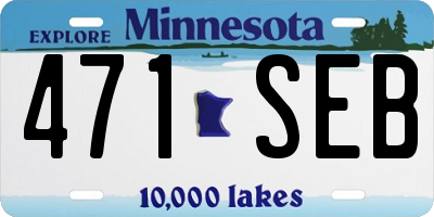 MN license plate 471SEB