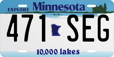 MN license plate 471SEG