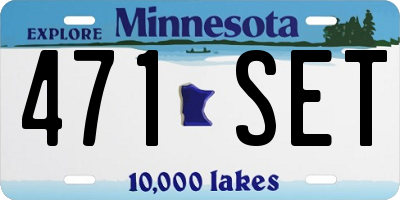 MN license plate 471SET