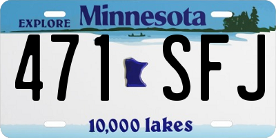 MN license plate 471SFJ