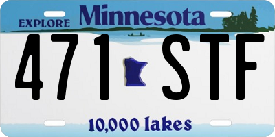 MN license plate 471STF