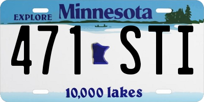 MN license plate 471STI