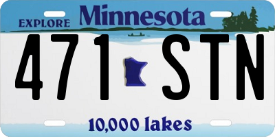 MN license plate 471STN