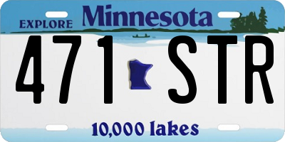 MN license plate 471STR
