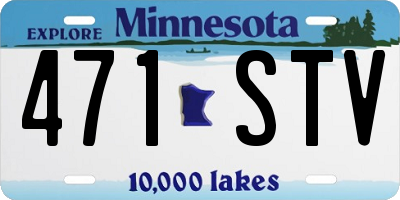 MN license plate 471STV