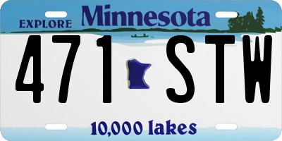 MN license plate 471STW