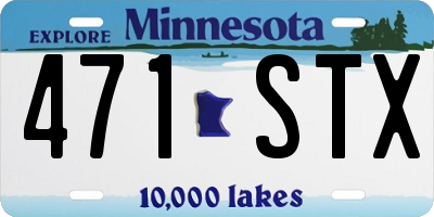 MN license plate 471STX