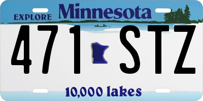 MN license plate 471STZ
