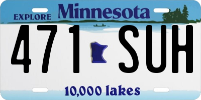 MN license plate 471SUH