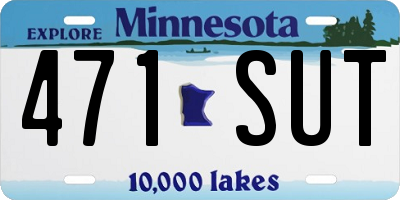 MN license plate 471SUT