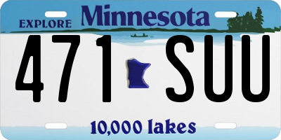 MN license plate 471SUU