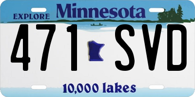 MN license plate 471SVD