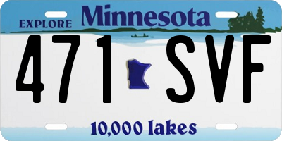 MN license plate 471SVF
