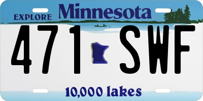 MN license plate 471SWF