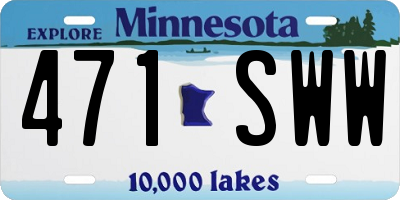 MN license plate 471SWW