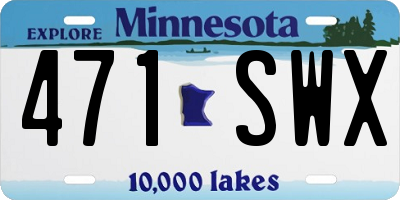 MN license plate 471SWX