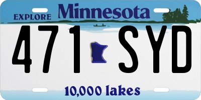 MN license plate 471SYD