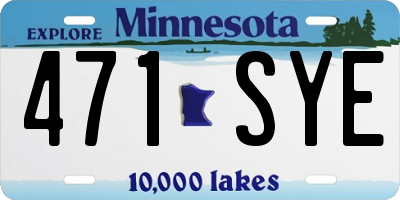 MN license plate 471SYE