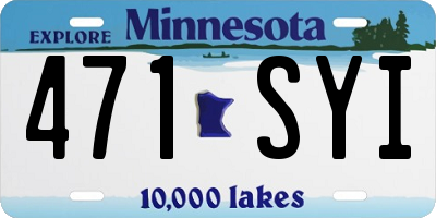 MN license plate 471SYI