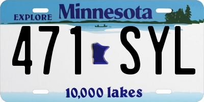 MN license plate 471SYL