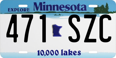 MN license plate 471SZC