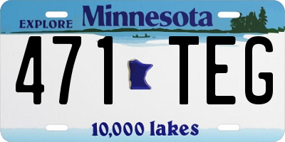 MN license plate 471TEG
