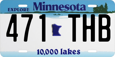 MN license plate 471THB