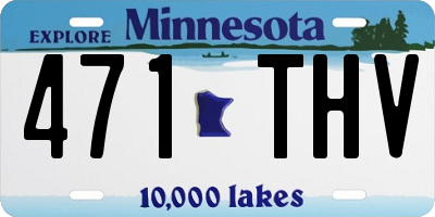 MN license plate 471THV