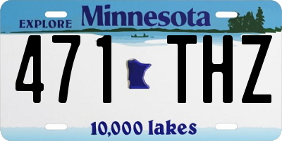 MN license plate 471THZ