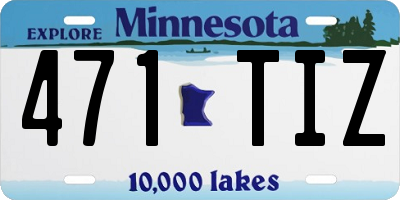MN license plate 471TIZ